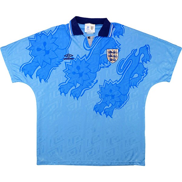 Thailande Maillot Football Angleterre Tercera Retro 1992 Bleu